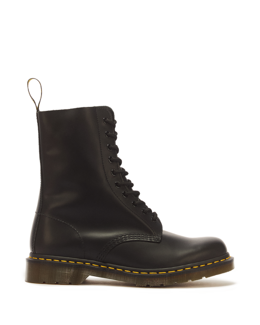 1490 Smooth Leather Mid Calf Boots in Black