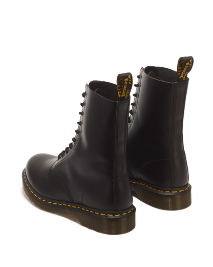 1490 Smooth Leather Mid Calf Boots in Black