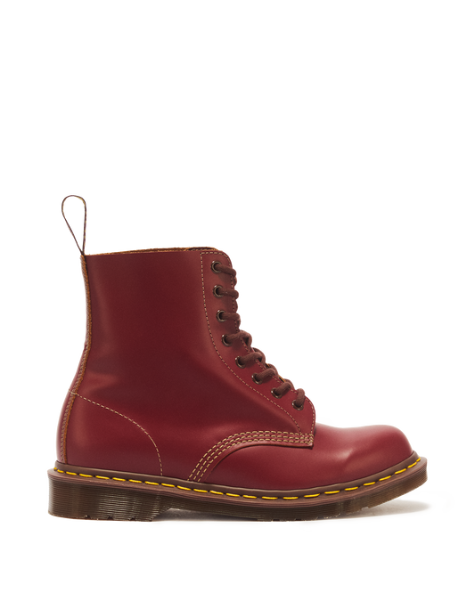 1460 Vintage Made in England Lace Up Boots in Red