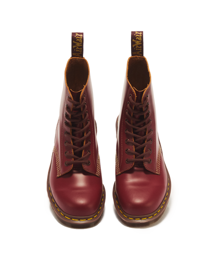 1460 Vintage Made in England Lace Up Boots in Red