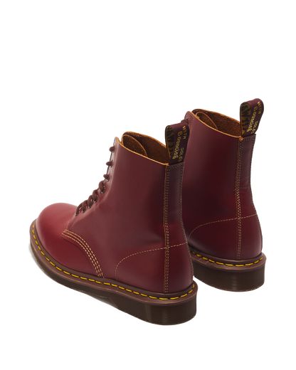1460 Vintage Made in England Lace Up Boots in Red