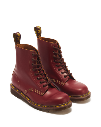 1460 Vintage Made in England Lace Up Boots in Red