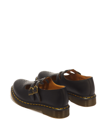 8065 Smooth Leather Mary Jane Shoes in Black