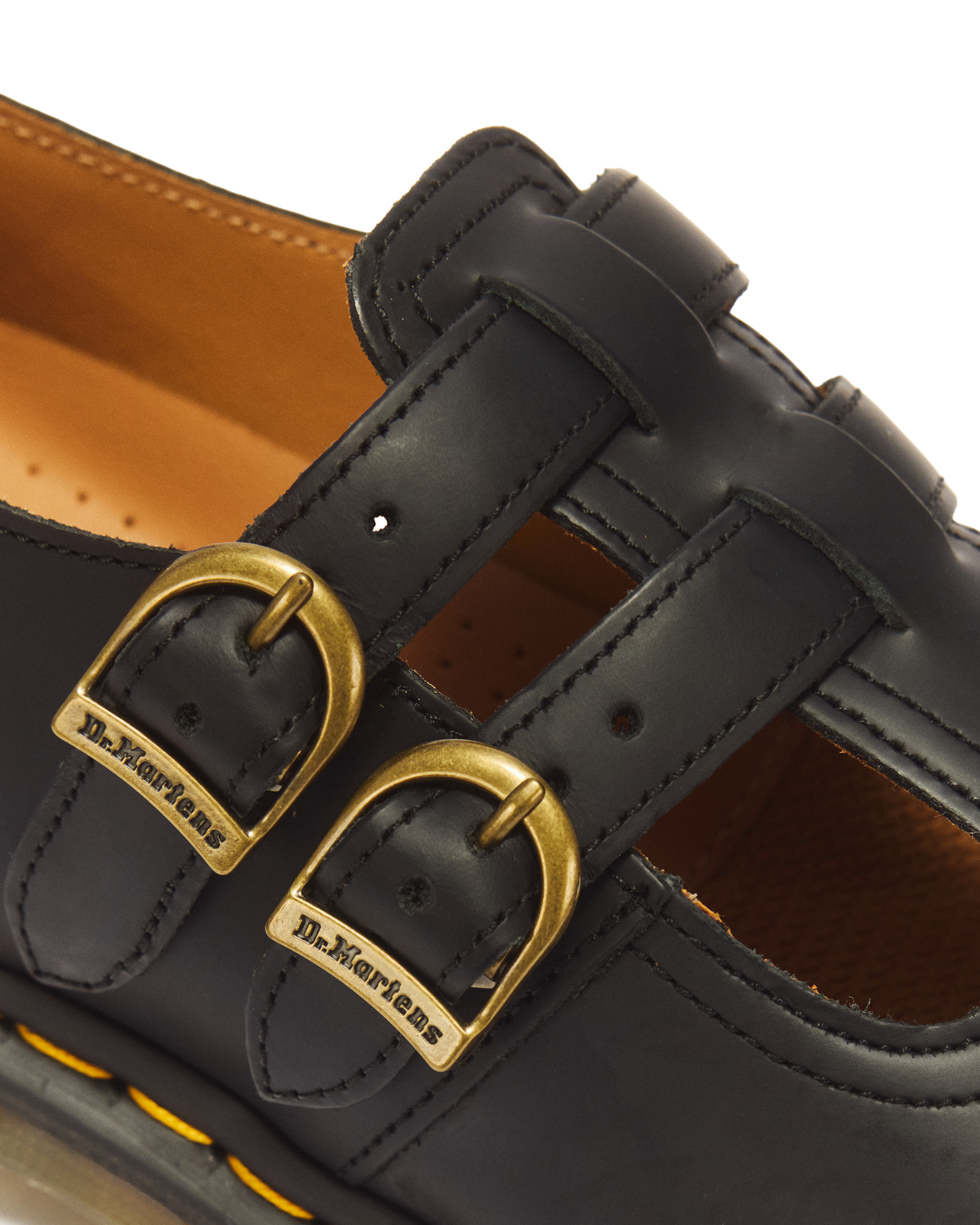 8065 Smooth Leather Mary Jane Shoes in Black