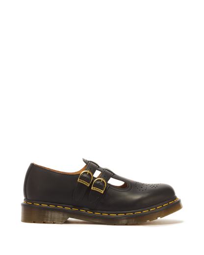 8065 Smooth Leather Mary Jane Shoes in Black