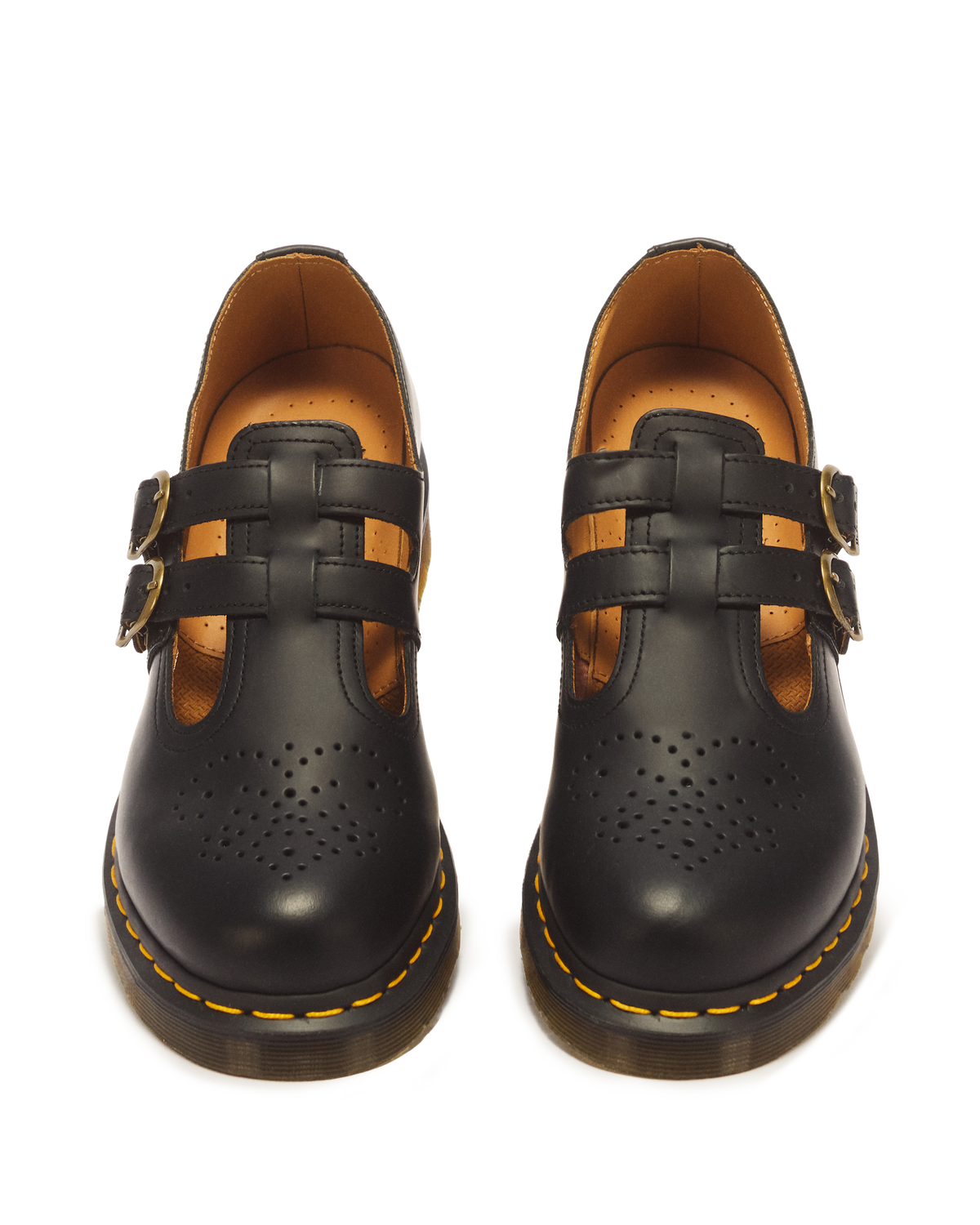 8065 Smooth Leather Mary Jane Shoes in Black