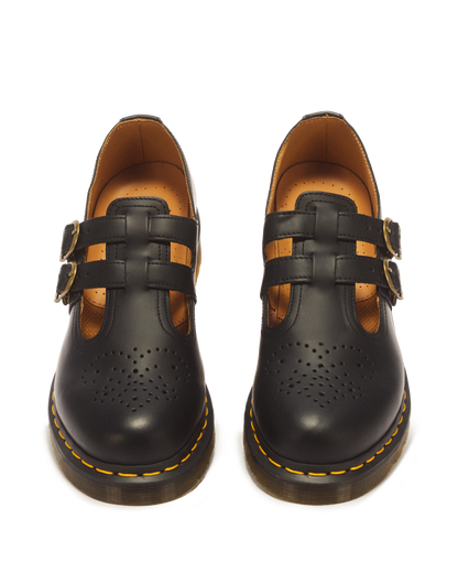 8065 Smooth Leather Mary Jane Shoes in Black
