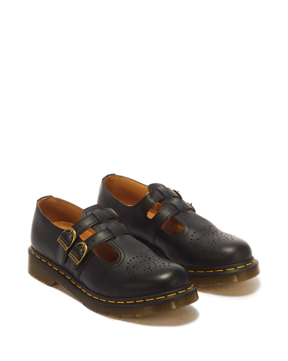 8065 Smooth Leather Mary Jane Shoes in Black