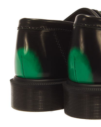 Adrian Tassel Arcadia Rub Off Leather Loafers in Green