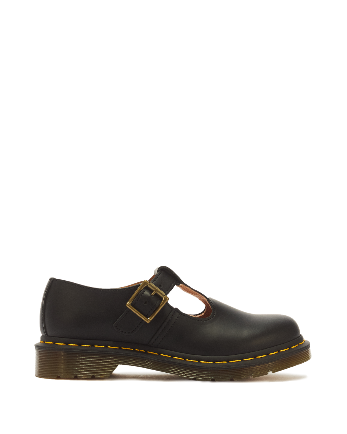 Polley Smooth Leather Mary Janes in Black