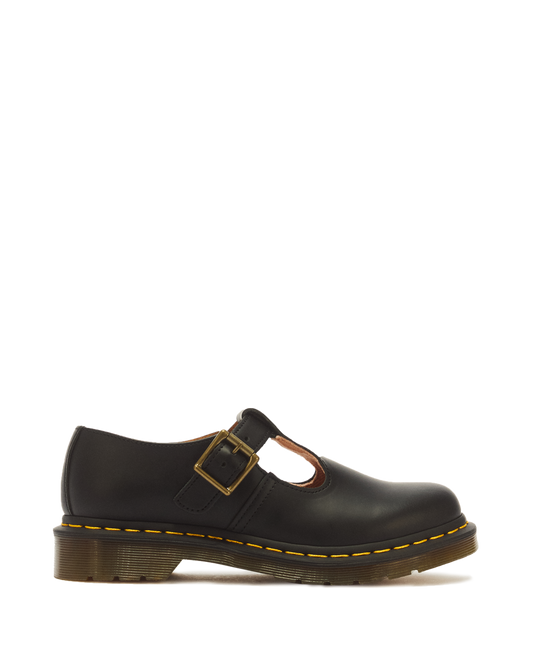 Polley Smooth Leather Mary Janes in Black