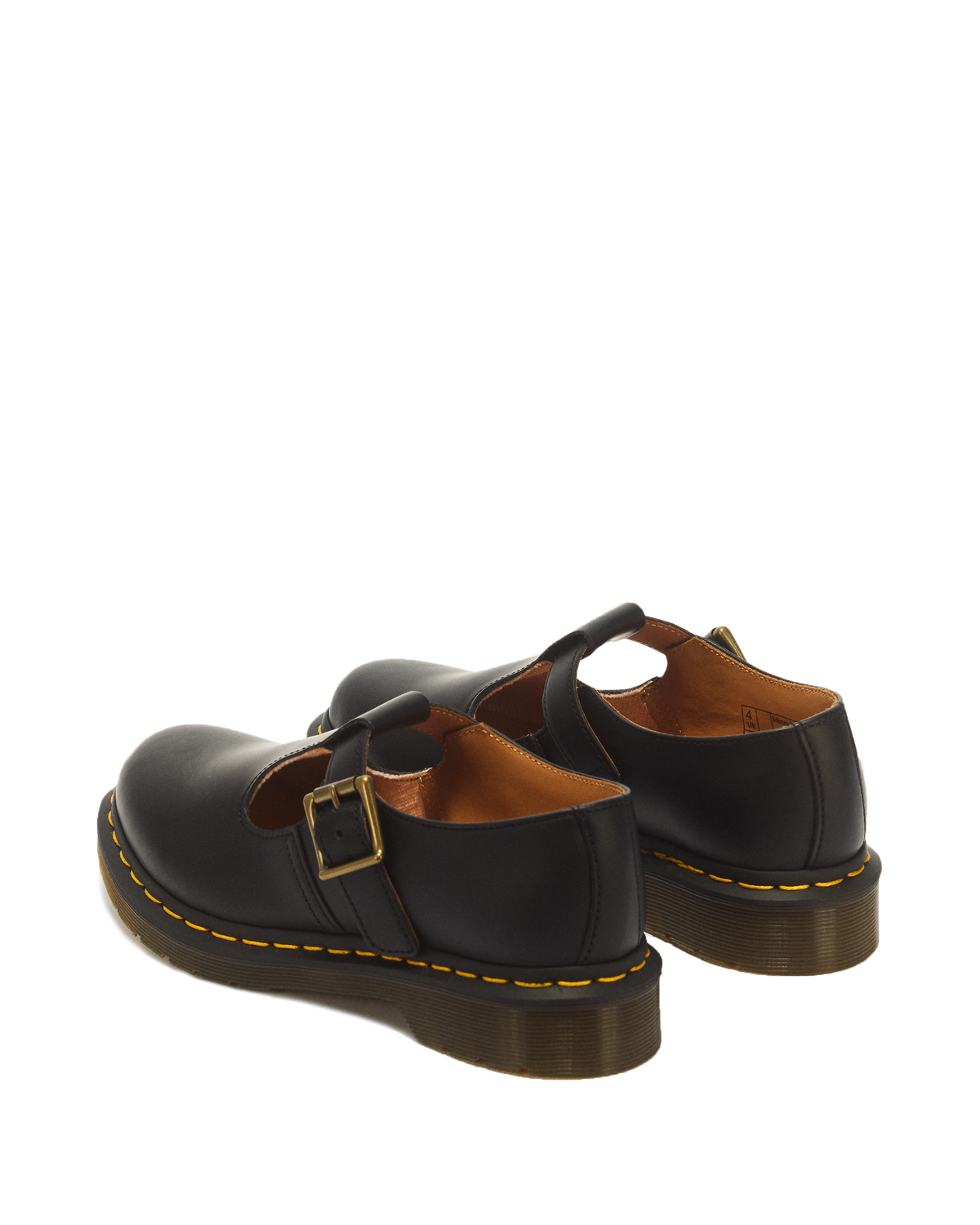 Polley Smooth Leather Mary Janes in Black
