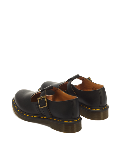 Polley Smooth Leather Mary Janes in Black