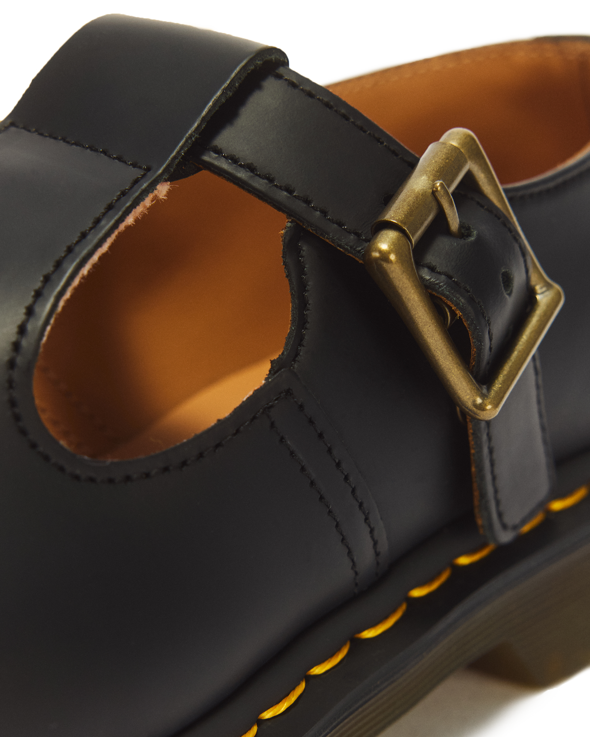 Polley Smooth Leather Mary Janes in Black