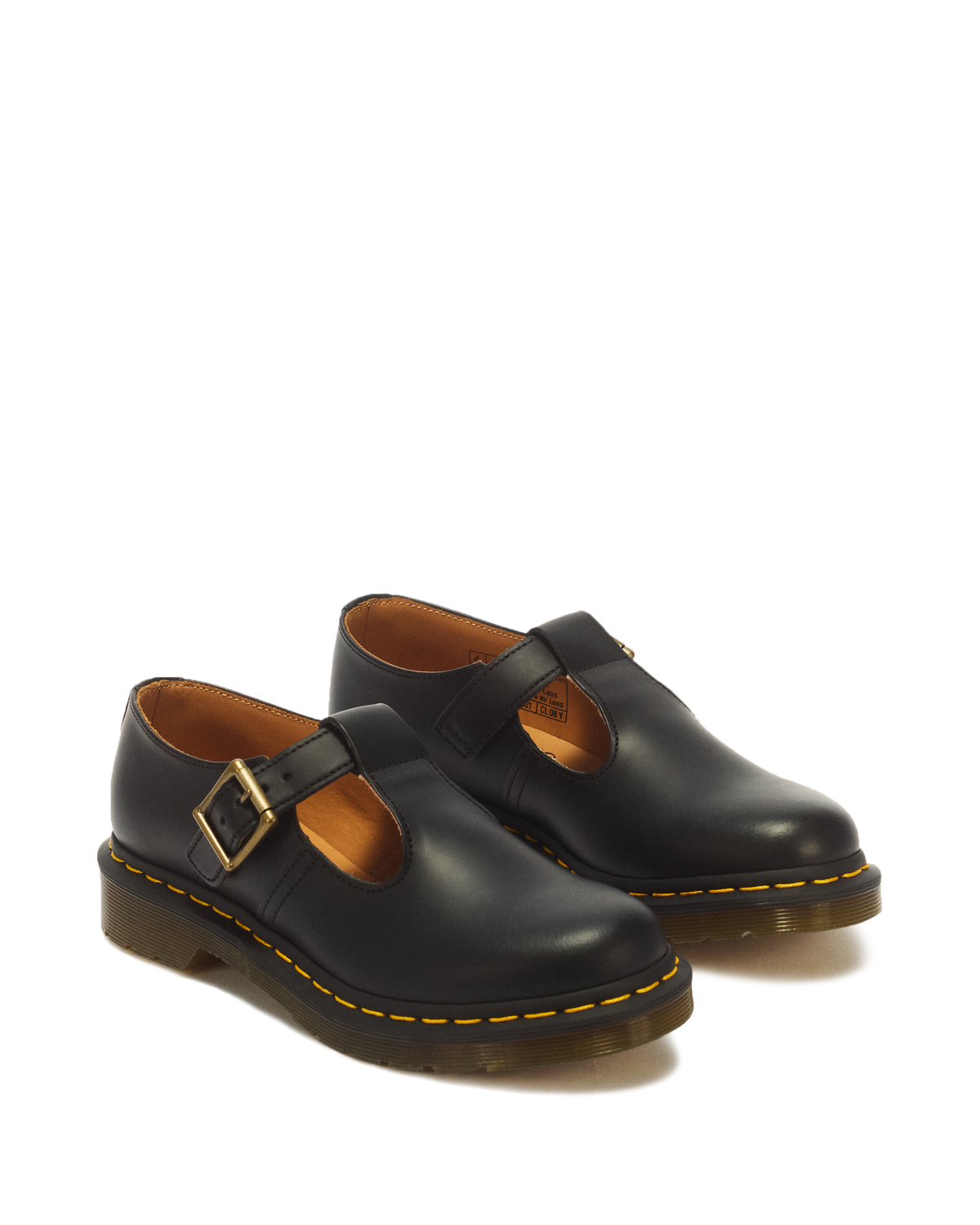 Polley Smooth Leather Mary Janes in Black