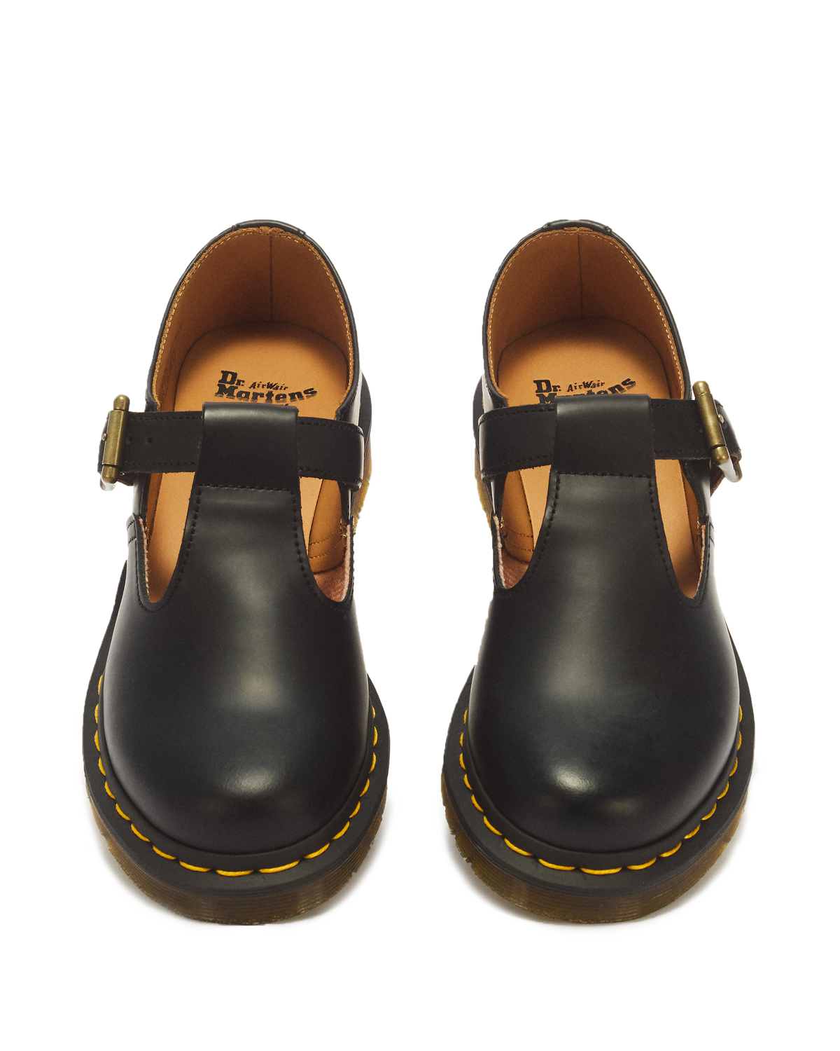 Polley Smooth Leather Mary Janes in Black