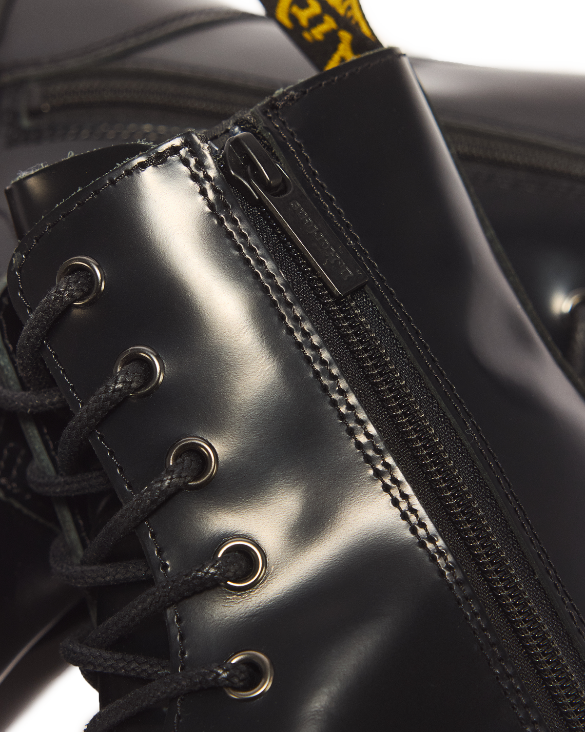 Jadon Boot Smooth Leather Platforms in Black