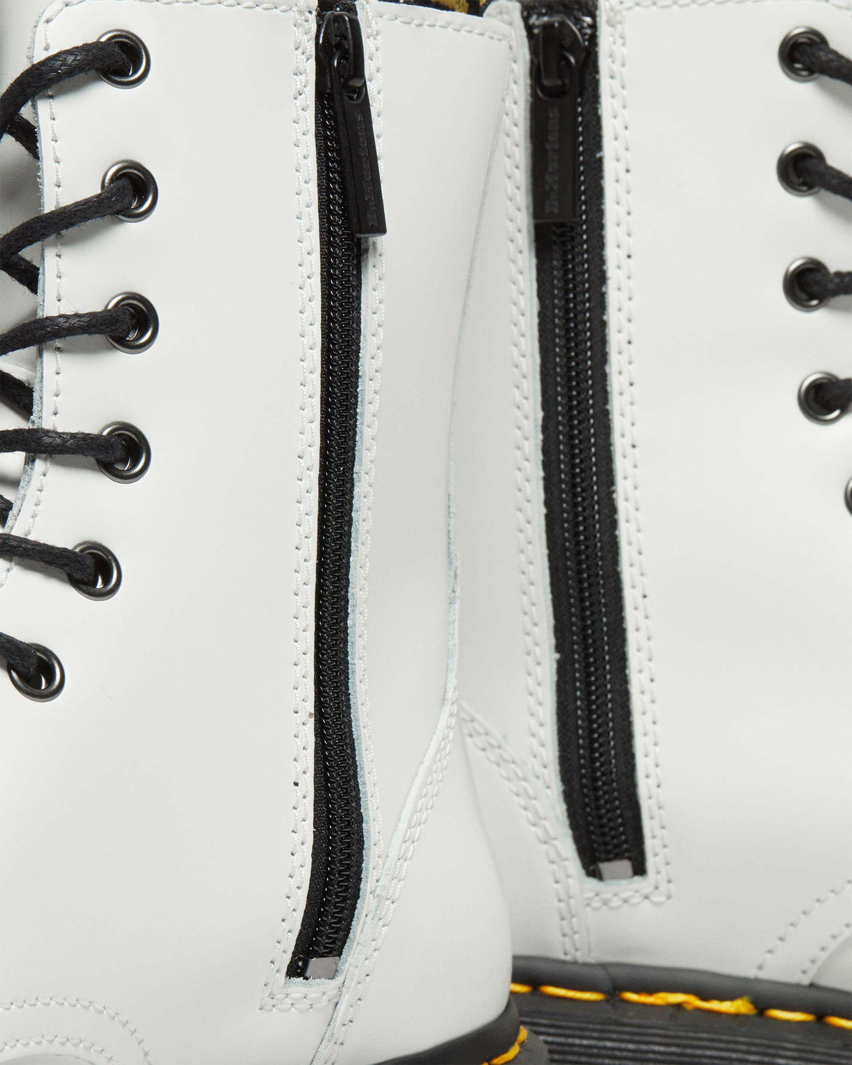 Jadon Boot Smooth Leather Platforms in White