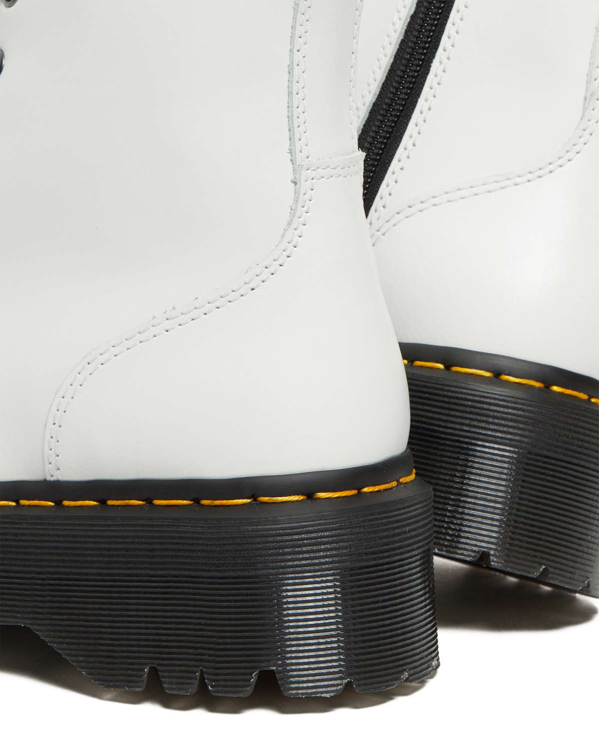 Jadon Boot Smooth Leather Platforms in White