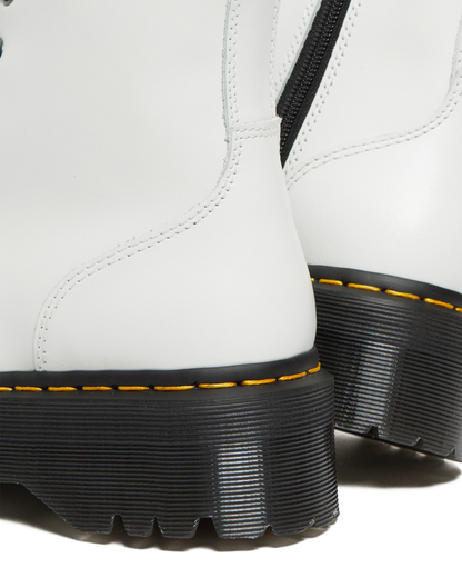 Jadon Boot Smooth Leather Platforms in White