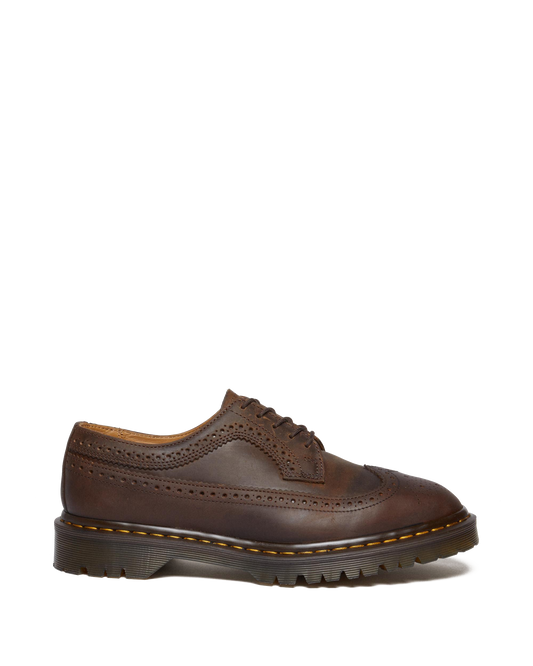 3989 Brogue Crazy Horse Leather Shoes in Brown