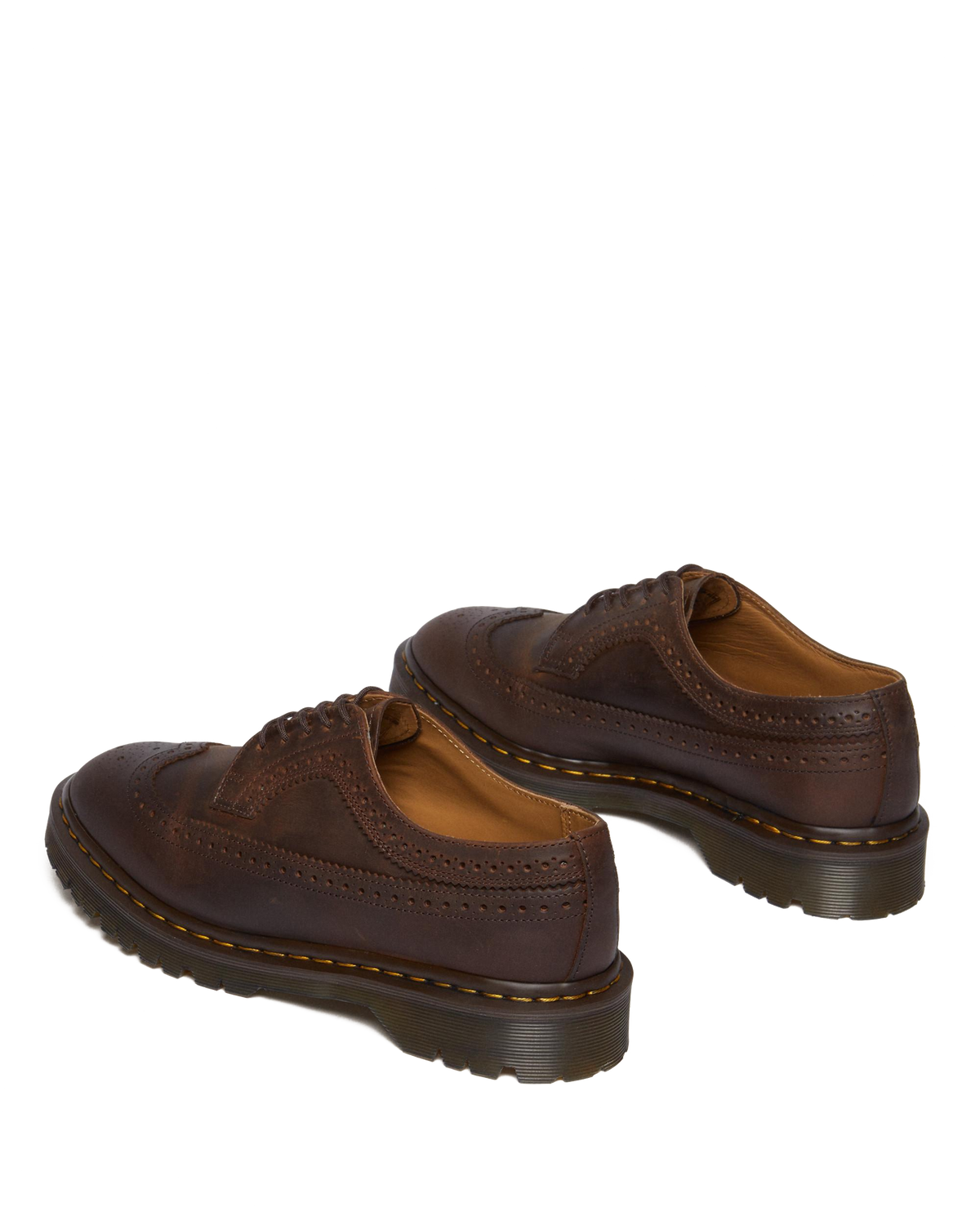 3989 Brogue Crazy Horse Leather Shoes in Brown
