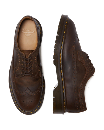 3989 Brogue Crazy Horse Leather Shoes in Brown
