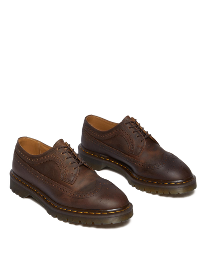 3989 Brogue Crazy Horse Leather Shoes in Brown