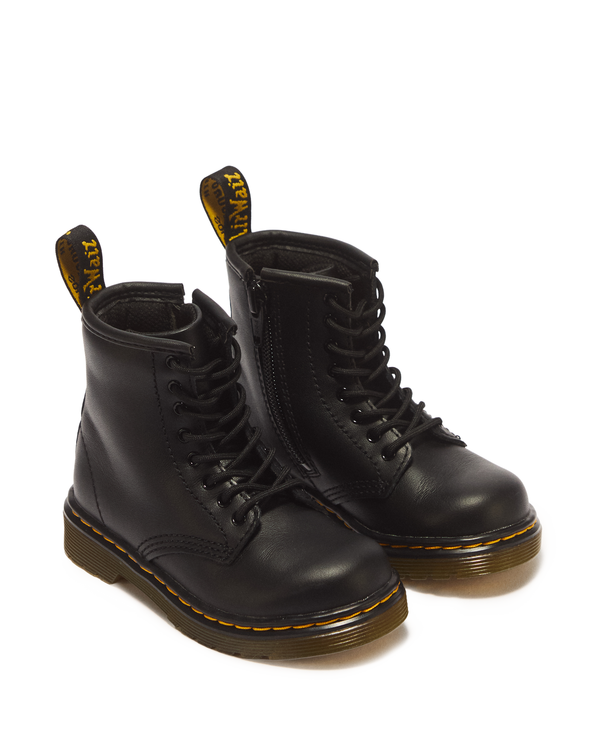Toddler 1460 Softy T Leather Lace Up Boots in Black