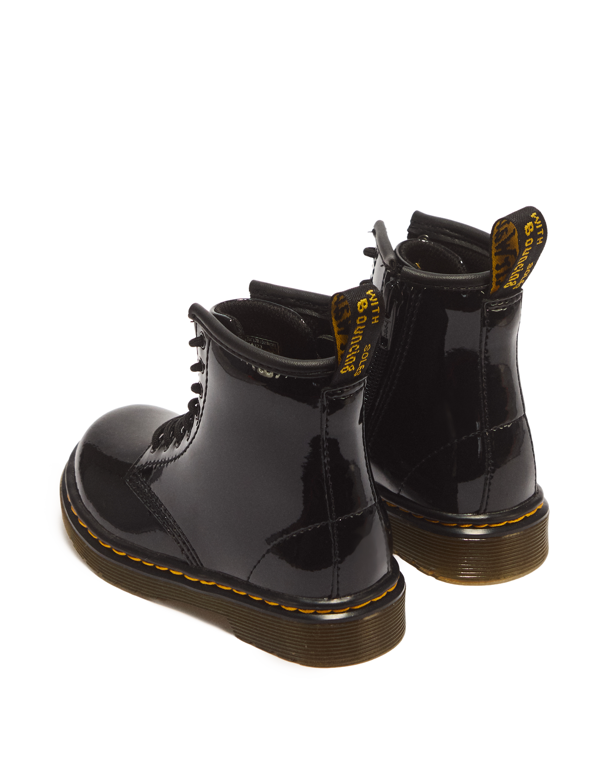 Toddler 1460 Patent Leather Lace Up Boots in Black