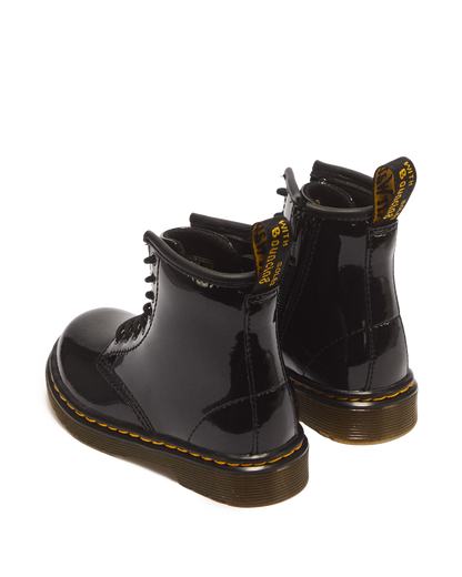 Toddler 1460 Patent Leather Lace Up Boots in Black