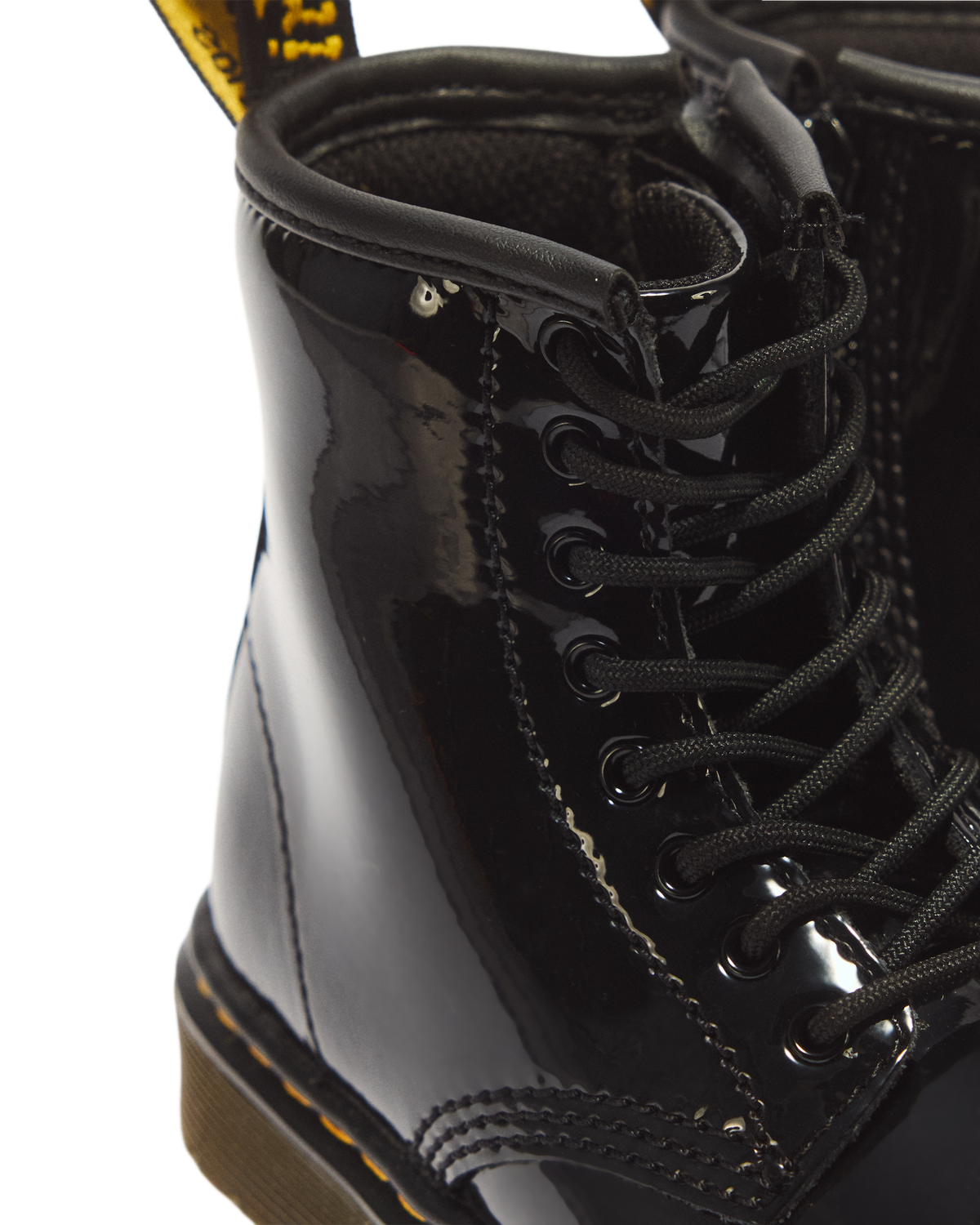 Toddler 1460 Patent Leather Lace Up Boots in Black