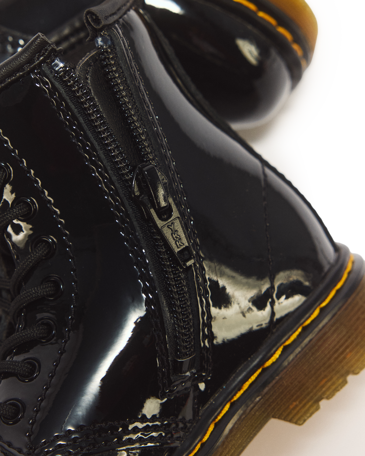 Toddler 1460 Patent Leather Lace Up Boots in Black