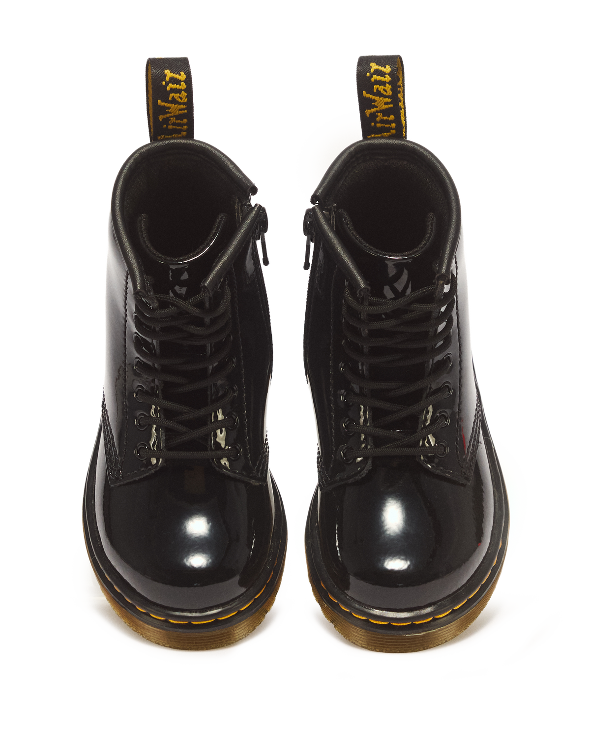 Toddler 1460 Patent Leather Lace Up Boots in Black
