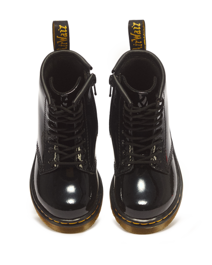 Toddler 1460 Patent Leather Lace Up Boots in Black