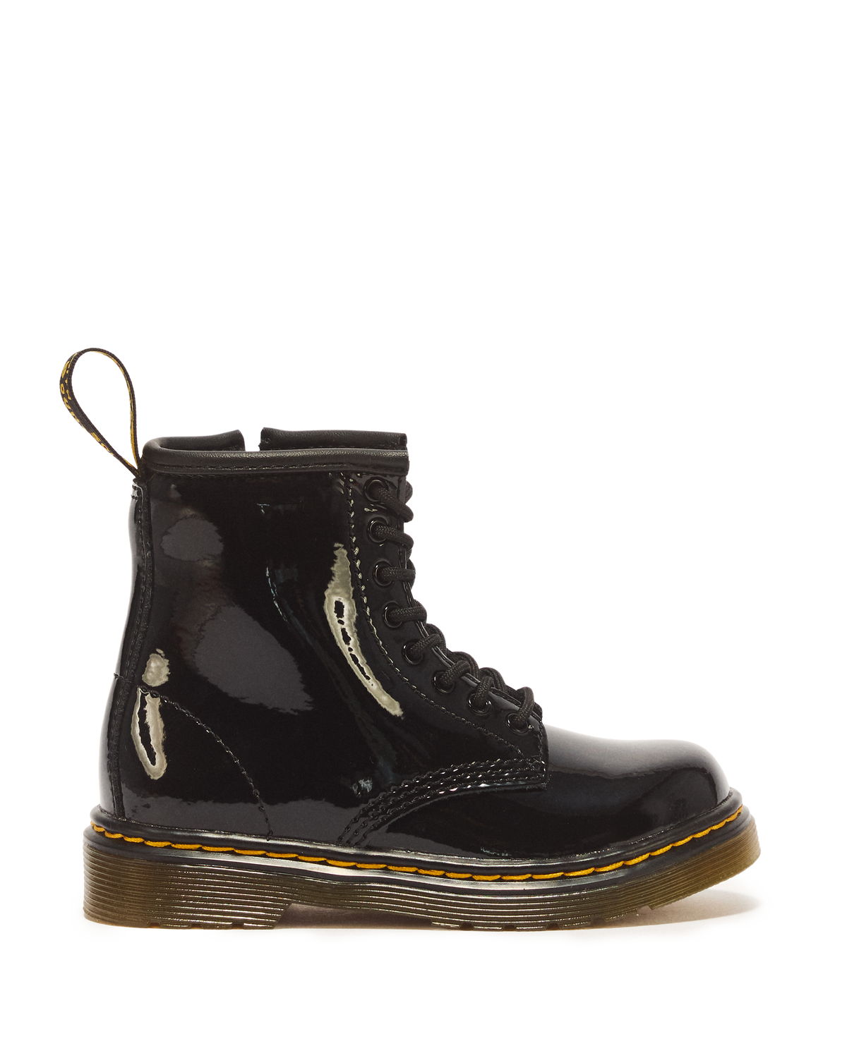 Toddler 1460 Patent Leather Lace Up Boots in Black