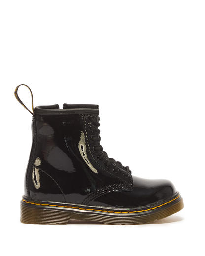 Toddler 1460 Patent Leather Lace Up Boots in Black