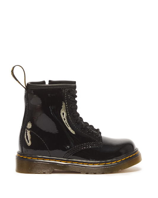 Toddler 1460 Patent Leather Lace Up Boots in Black