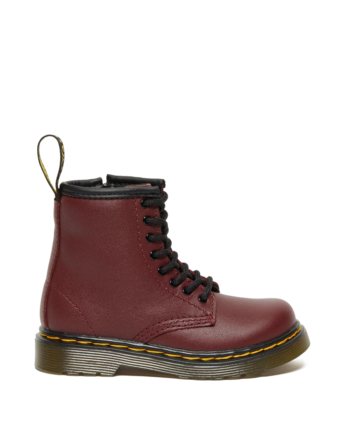 Toddler 1460 Softy T Leather Lace Up Boots in Cherry Red