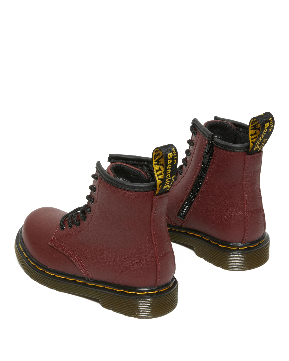 Toddler 1460 Softy T Leather Lace Up Boots in Cherry Red