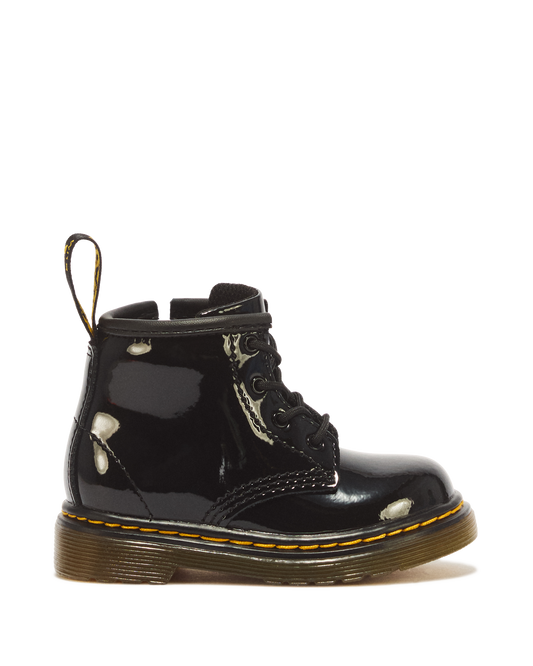 Infant 1460 Patent Leather Lace Up Boots in Black