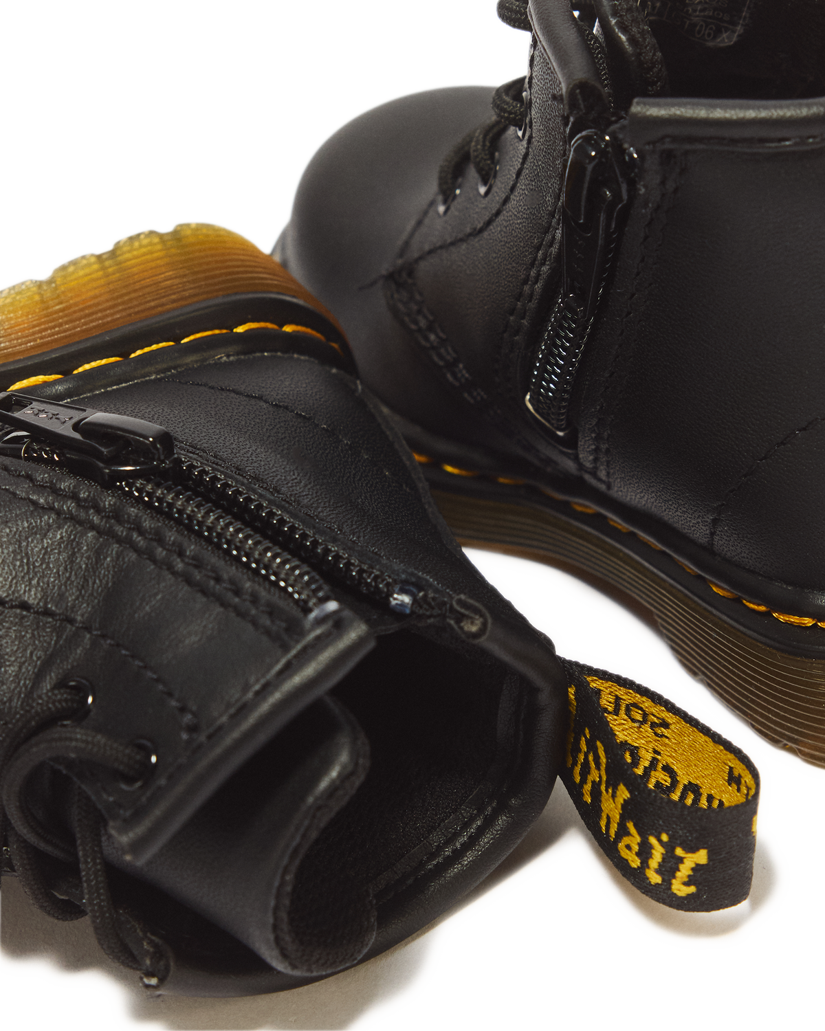 Infant 1460 Softy T Leather Lace Up Boots in Black