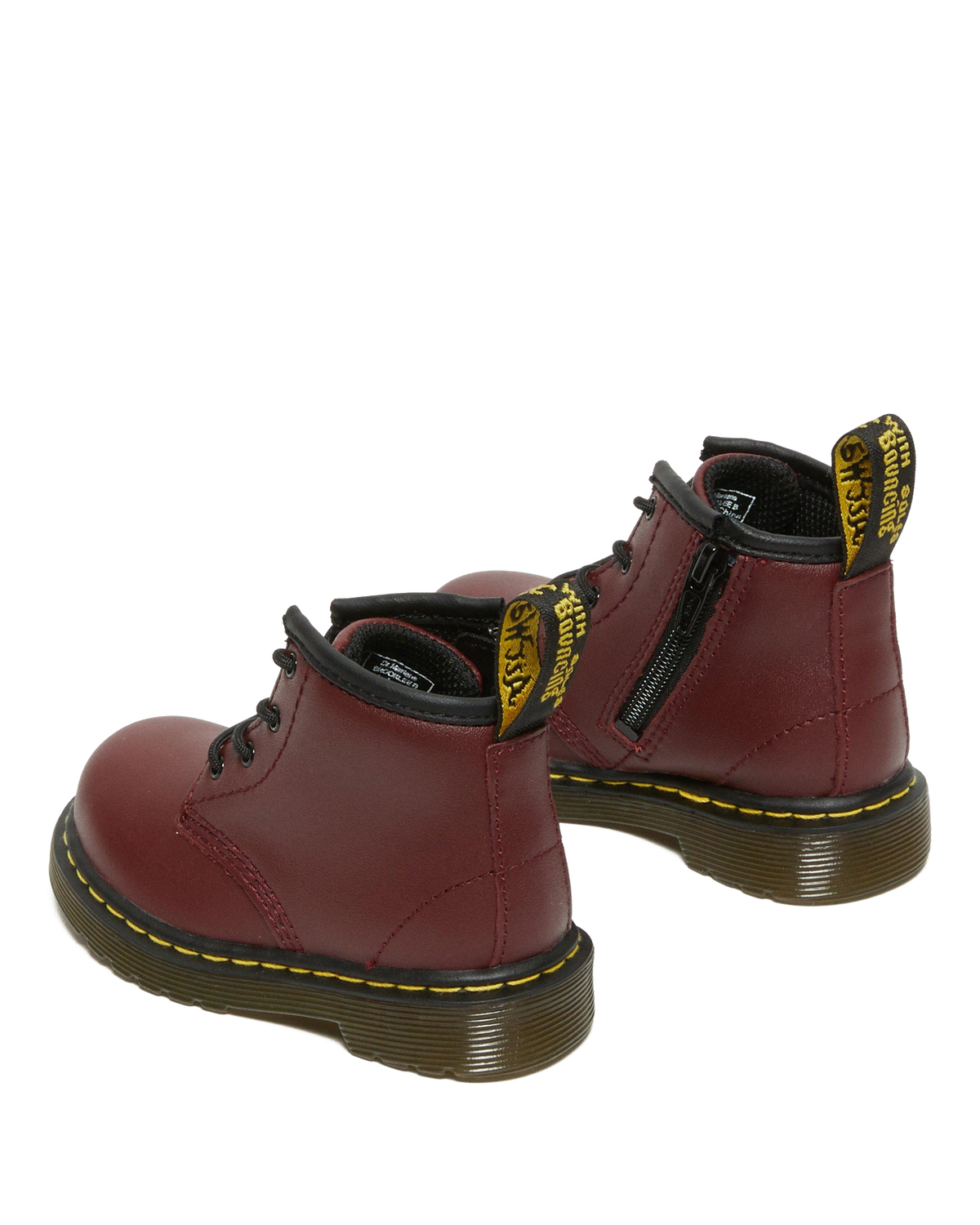 Infant 1460 Softy T Leather Lace Up Boots in Cherry Red