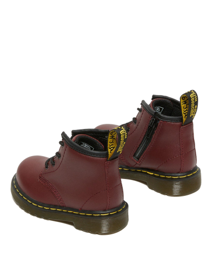Infant 1460 Softy T Leather Lace Up Boots in Cherry Red