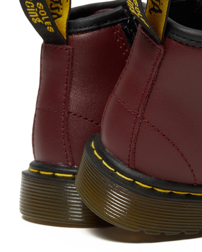 Infant 1460 Softy T Leather Lace Up Boots in Cherry Red