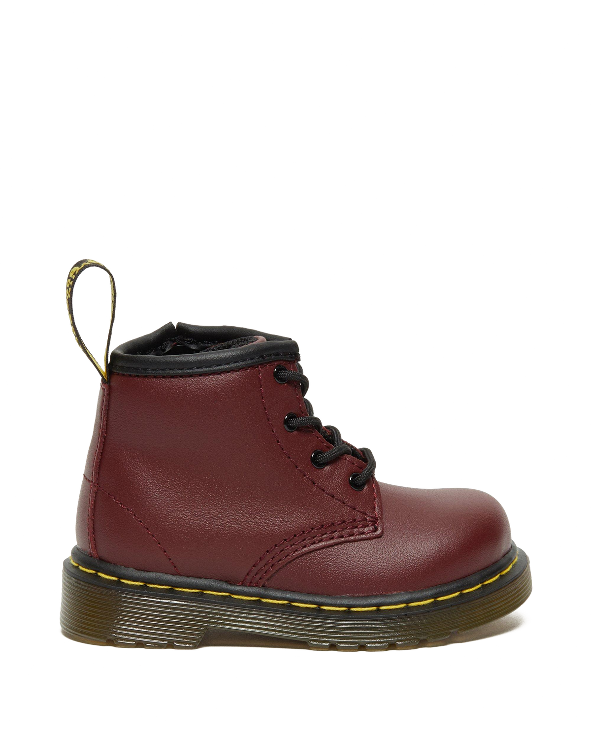 Infant 1460 Softy T Leather Lace Up Boots in Cherry Red