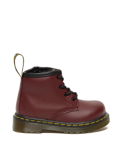 Infant 1460 Softy T Leather Lace Up Boots in Cherry Red