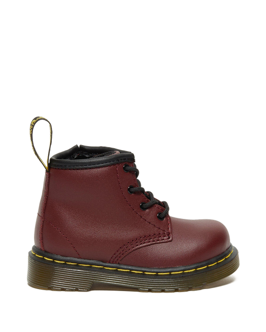Infant 1460 Softy T Leather Lace Up Boots in Cherry Red