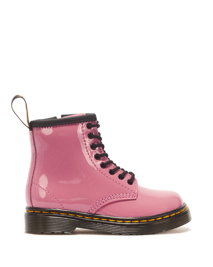Toddler 1460 Patent Lamper Leather Boots in DMs Pink