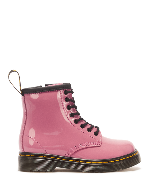 Toddler 1460 Patent Lamper Leather Boots in DMs Pink